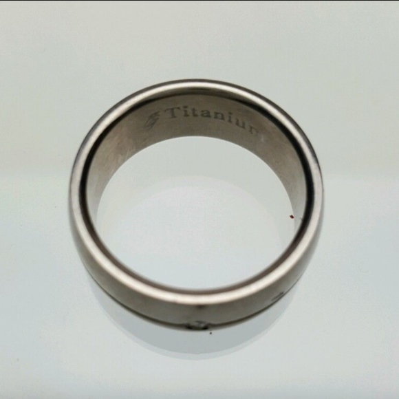 Silver Titanium Band Ring 8,9.5,12,13 - Picture 5 of 9
